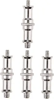 Angoily 4pcs Light Stand Adapter Cold Shoe Adapter Screw Adapter Standard Adapter Spigot Studio Light Stand Screw Flash Light Stand Screw Spigot Screw 1/4 to 3/8 Convertor Iron