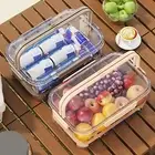 Stackable Refrigerator Bins Storage Container Fridge Organizers with Lids