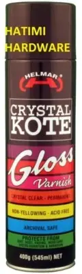Helmar Crystal Kote Clear Coating Gloss Varnish 400G Permanent Acid Free Coating