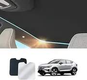Foldable Roof Sunshade Compatible for Volvo c40 Recharge 2021-present ec40 Accessories Upgraded Heat Reflective Car Interior Window Sunroof Sun Shade (Black)