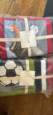Two Pottery Barn Jake Sport Quilt Comforters — New with Tags and in Plastic