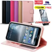 For Nokia C32/G42/C21/G21/C30/G22/G60/C31 Hanman Leather Wallet Flip Case Cover