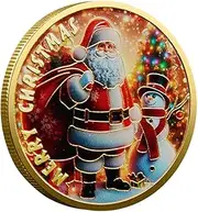 Christmas Coin, Coin | Santa Commemorative Coin | Holiday Coin, Keepsake Coin, Christmas Decorations, Christmas