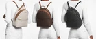 Michael Kors Sheila Medium Logo Backpack Brown Vanilla Black $498 NWT Packed
