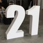 Number 21 (Twenty One) / 21st Birthday Freestanding 3D Large Sign Foam Letters