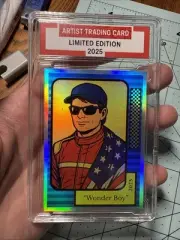 Rainbow Warrior Custom Sketch Print Refractor ART Card 1/1 Slabbed