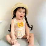 FLM 夏季幼兒泳衣條紋蝴蝶結上衣+短褲連身衣幼兒衣服1-6歲