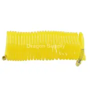 New 25ft x 1/4" Recoil Air Hose Coil Spring End Pneumatic Compressor 200psi