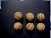 6 MARBLE KING HTF LIGHT CARAMEL RUN WOODIE 5/8 INCH MARBLES $9.99 POSTPAID