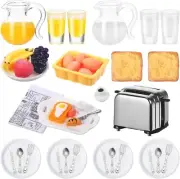 44 Pieces 112 Dollhouse Miniature Breakfast Accessories Mini Toast Machine Brea
