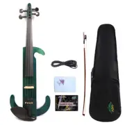 4/4 Electric Silent Violin Natural Wood Free Case Bow Nice Tone #EV9