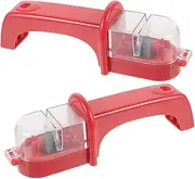 Kisangel 1set Sharpener Liner Garden Tool Sharpener Mechanical Electric Sharpener Crayon Sharpener Desktop Cutter Sharpener Chisel Sharpener Tungsten Scissor Red Metal 2pcs