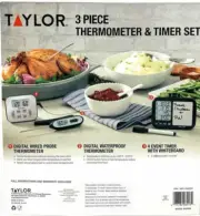 TAYLOR 3 Piece Thermometer & Timer Set - BRAND NEW sealed