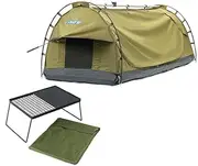 [Adventure Kings] Deluxe Escape Single Swag + Camp Fire BBQ Plate Camping 4WD SUV