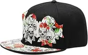 [HAMKVBPR] Baseball Cap Unisex Pattern Sticker Adhesive Hip-hop Baseball Cap Outdoor Sun Hat Outdoor Sports Hat(Flower)