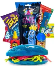 Blue Raz Pickle Kit-Blue Raspberry Pickle Kit With Blue Takis, Fruit Rollup,