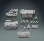 BRITAINS CAMPAIGN MINIATURES 70005 U.S. M4A3 SHERMAN STOWAGE SET KIT