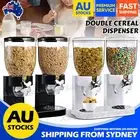 7L Double Cereal Dispenser Container Triple Dry Nut Candy Food Grain Storage Box