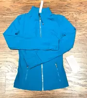 NEW Women Lululemon Define Jacket Nulu Hawaiian Blue/Mirror Silver Size 8
