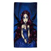 Gothic Blue Dress Fairy Countess Beach Towels Medium Large Extra Large