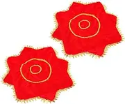 [SAFIGLE] Sturdy Octagonal Dance Handkerchief 2pcs Performance Props Rotating Towels for Stage