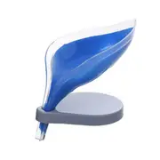 10Pcs Leaf Shape Box Bath Soap Holder Storage Sucker Non-Slip Drainage Plastic Box Bathroom Supplies