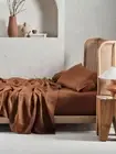 Linen House Nimes Cinnamon Linen Sheet Set