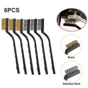 Home Kits Brass Brushes Wire Brush Welding Slag Mini Nylon Brush 6pcs/Set