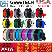 BIG SELL! Geeetech 3D Printer Filament PETG 1.75mm1KG multicolor for Consumables