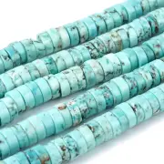 122pc/Strd 8mm Natural Turquoise Heishi Disc Beads Flat Round Stone Spacer Beads