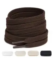 2 Pairs Flat Athletic Shoelaces 5/16" in 40" 47'' inches (120 cm) 2 X Brown
