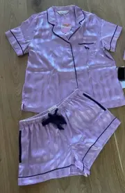 Peter Alexander women's lilac Satin Set Sz XS bnwt