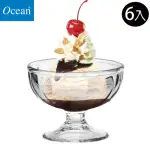 【OCEAN】直紋冰淇淋杯 玻璃杯 玻璃碗 6入組(玻璃杯)