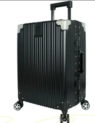 20吋行李箱防盜鋁框360度旋轉鋁合金防撞角PC+ABS彈力手把 (2.4折)