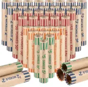 512 Pieces Assorted Coin Wrappers Rolls Preformed all, Colorful
