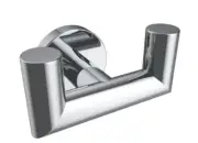 ​ICO V63223 Bath Volkano Crater Double Robe Hook, Chrome