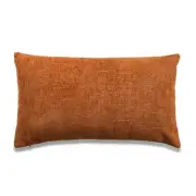 Orange Rectangular With Microgel Feather-Like Insert Pillow