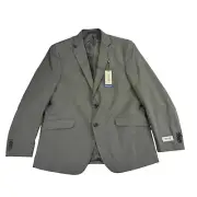 Kenneth Cole Mens Slim Fit Ready Flex Suit Separate Jacket Gray 43R