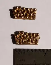 Wood Ship Model Fittings Parts 2 Gilt metal Hull Decor 15mm x 10mm