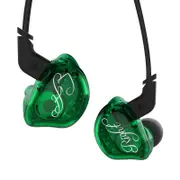 ZSR HiFi Six Drivers 2BA+DD Earphone Dual Balanced Armature Dynamic Hybrid Bass Headphone With Mic GREEN COLOR