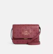 NWT Coach CA792 Mini Brynn Leather Crossbody Purse In Rouge (Pink/Red) MSRP $350