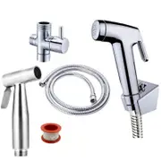 Ozoffer Hand Held Shower Head Douche Bidet Toilet Spray Jet Shattaf Kit Chrome+Douchekit Spray HEAD ONLY