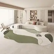 Large Area Green Rugs for Bedroom Living Room Decoration Shaped Carpet Irregular Plush Lounge Rug Home Thick Washable Mat,A,180x280cm