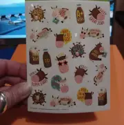 Eureka Scratch and Sniff Sticker Sheet Chocolate Milk Scented Cute!