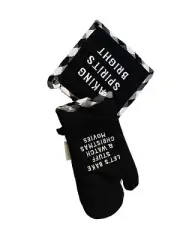 Potholder & Oven Mitt Set Let's Bake Stuff Watch Christmas Movies Spirits Bright