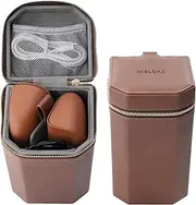 [RCstyle] Hard Carrying Case for Ray-Ban Meta Wayfarer/Skyler/Headliner Smart Glasses Charging case, High Capacity Travel Case Portable Bag Compatible with RayBan Sunglasses All Accessories, Brown