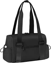 Small Gym Bag & Tote bag for Women, Waterproof Travel Duffle Bag with Wet Compartment, Mini Gym Bag for Sport & Workout & Swimming - KUKUPAK, Black, Small, Cute