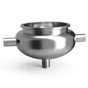 USA Lab Equipment USA Lab 6" Hemi Jacketed Collection Base with 3 - 1/2" FNPT