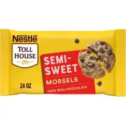 Nestle Toll House Semi Sweet Chocolate Regular Baking Chips, 24 Oz Bag