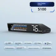OBD Car HUD Digital Head Up Display Dual Screen HD Speedometer Overspeed Alarm